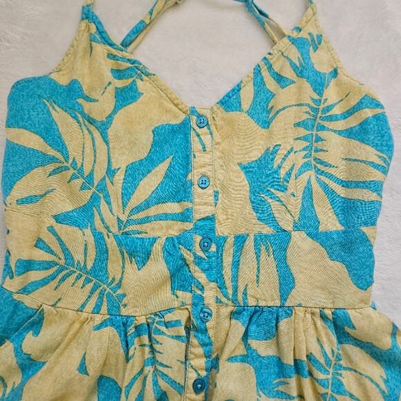 XiX Palms Mini Dress Womens Size XS Moloaki Flowy Hawaiian Low Back Beach - Picture 5 of 11